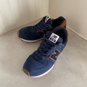 Size 6Y - New Balance 574 Navy Blue - GC574JP Sneaker Trainer Shoe